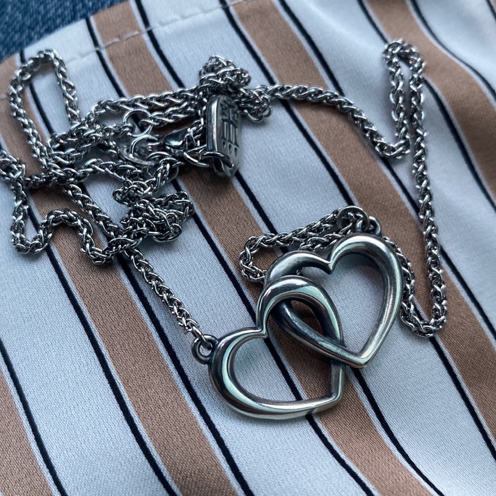 James Avery Double Heart Linked Necklace - Adjustable